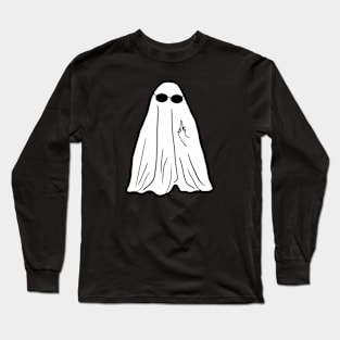 Ghost middle finger Long Sleeve T-Shirt